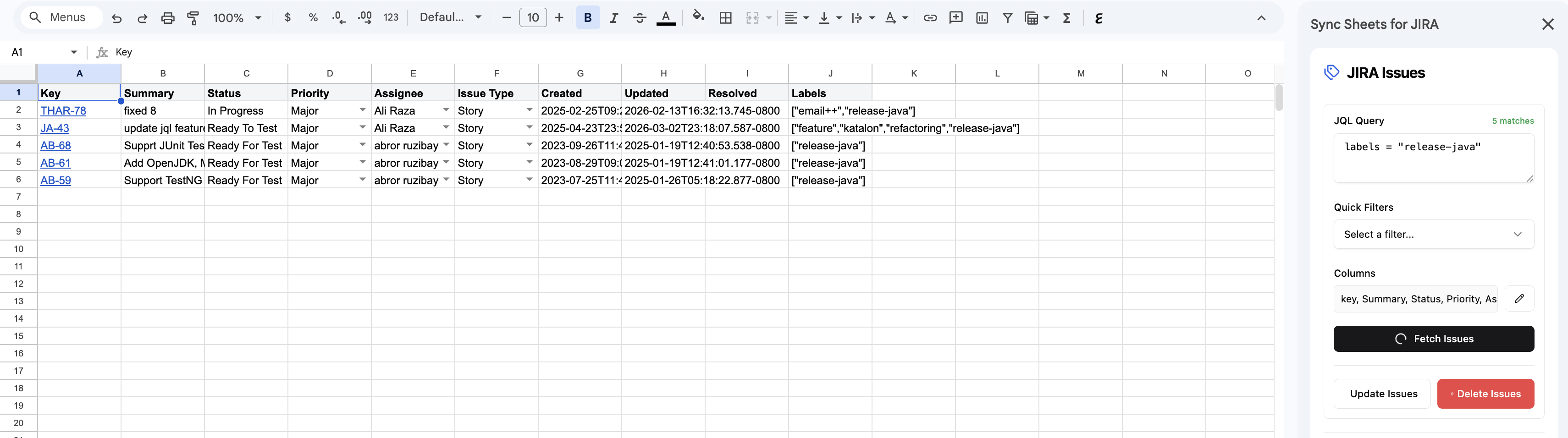 Label Management - Filter